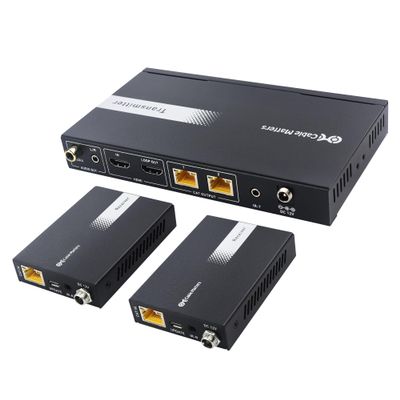 Cable Matters 4K@60Hz 4K HDMI Extender Splitter 1x2 with Local Loopout, IR Extension, and Dual Remote Display Support - Extends 4K@60Hz Video up to 115ft, 1080P@60Hz Video to 197ft
