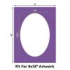 12x16 Mat Bevel Cut for 9x13 Photos - Precut Dark Purple Oval Shaped Photo Mat Board Opening - Acid Free Matte to Protect Your Pictures - Bevel Cut for Family Photos, Pack of 10 Matboards view 2