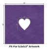 20x20 Mat Bevel Cut for 6x6 Photos - Precut Purple Crocus Suede Heart Shaped Photo Mat Board Opening - Acid Free Matte to Protect Your Pictures - Bevel Cut for Family Photos, Pack of 25 Matboards view 2