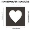 Poster Palooza 15x15 Mat Bevel Cut for 11x11 Photos - Precut Beige Heart Shaped Photo Mat Board Opening - Acid Free Matte to Protect Your Pictures - Bevel Cut for Family Photos, Pack of 1 Matboard view 2