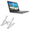 BoxWave Stand and Mount Compatible with Dell Latitude 3120 2-in-1 - Compact QuickSwitch Stand, Portable Multi Angle Viewing Foldable Riser - Metallic Silver view 1