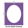 20x24 Mat Bevel Cut for 16x20 Photos - Precut Dark Purple Oval Shaped Photo Mat Board Opening - Acid Free Matte to Protect Your Pictures - Bevel Cut for Family Photos, Pack of 25 Matboards view 2