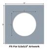 Poster Palooza 10x10 Photo Mat Board for 6x6 Photos Precut Circle Shape Opening Acid Free Bevel Cut Picture Frame Mat, Steel Blue, Mat Board for Framing Photos & Artwork, 1-Pack Matboard view 2