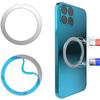 BoxWave Smart Gadget Compatible with Bang & Olufsen Beoplay EX - MagnetoSafe Ring, Add Magnet Functionality Adhesive Alloy - Metallic Silver view 3