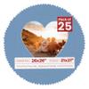 26x26 Mat Bevel Cut for 21x21 Photos - Precut Brittany Blue Heart Shaped Photo Mat Board Opening - Acid Free Matte to Protect Your Pictures - Bevel Cut for Family Photos, Pack of 25 Matboards view 1