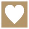 26x26 Mat Bevel Cut for 21x21 Photos - Precut Rattan Beige Heart Shaped Photo Mat Board Opening - Acid Free Matte to Protect Your Pictures - Bevel Cut for Family Photos, Pack of 1 Matboard view 3