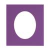 18x20 Mat Bevel Cut for 15x18 Photos - Precut Dark Purple Oval Shaped Photo Mat Board Opening - Acid Free Matte to Protect Your Pictures - Bevel Cut for Family Photos, Pack of 1 Matboard view 1