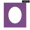 18x20 Mat Bevel Cut for 15x18 Photos - Precut Dark Purple Oval Shaped Photo Mat Board Opening - Acid Free Matte to Protect Your Pictures - Bevel Cut for Family Photos, Pack of 1 Matboard view 2