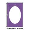 11x17 Mat Bevel Cut for 9x13 Photos - Precut Dark Purple Oval Shaped Photo Mat Board Opening - Acid Free Matte to Protect Your Pictures - Bevel Cut for Family Photos, Pack of 25 Matboards view 2