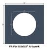 Poster Palooza 10x10 Photo Mat Board for 6x6 Photos Precut Circle Shape Opening Acid Free Bevel Cut Picture Frame Mat, Steel Blue, Mat Board for Framing Photos & Artwork, 10-Pack Matboards view 2