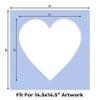 19x19 Mat Bevel Cut for 15x15 Photos - Precut Baby Blue Heart Shaped Photo Mat Board Opening - Acid Free Matte to Protect Your Pictures - Bevel Cut for Family Photos, Pack of 25 Matboards view 2