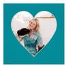 27x27 Mat Bevel Cut for 22x22 Photos - Precut Teal Blue Heart Shaped Photo Mat Board Opening - Acid Free Matte to Protect Your Pictures - Bevel Cut for Family Photos, Pack of 1 Matboard view 4