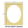 16x20 Mat Bevel Cut for 13.5x17 Photos - Precut Soft Yellow Oval Shaped Photo Mat Board Opening - Acid Free Matte to Protect Your Pictures - Bevel Cut for Family Photos, Pack of 25 Matboards view 2