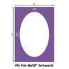 10x14 Mat Bevel Cut for 8x12 Photos - Precut Dark Purple Oval Shaped Photo Mat Board Opening - Acid Free Matte to Protect Your Pictures - Bevel Cut for Family Photos, Pack of 25 Matboards view 2