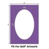 8x11 Mat Bevel Cut for 6x9 Photos - Precut Dark Purple Oval Shaped Photo Mat Board Opening - Acid Free Matte to Protect Your Pictures - Bevel Cut for Family Photos, Pack of 10 Matboards view 2