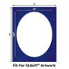 16x20 Mat Bevel Cut for 13.5x17 Photos - Precut Royal Blue Suede Oval Shaped Photo Mat Board Opening - Acid Free Matte to Protect Your Pictures - Bevel Cut for Family Photos, Pack of 10 Matboards view 2