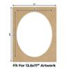 16x20 Mat Bevel Cut for 13.5x17 Photos - Precut Beige Suede Oval Shaped Photo Mat Board Opening - Acid Free Matte to Protect Your Pictures - Bevel Cut for Family Photos, Pack of 1 Matboard view 2