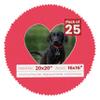 20x20 Mat Bevel Cut for 16x16 Photos - Precut Cardinal Red Heart Shaped Photo Mat Board Opening - Acid Free Matte to Protect Your Pictures - Bevel Cut for Family Photos, Pack of 25 Matboards view 1