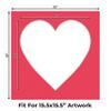 20x20 Mat Bevel Cut for 16x16 Photos - Precut Cardinal Red Heart Shaped Photo Mat Board Opening - Acid Free Matte to Protect Your Pictures - Bevel Cut for Family Photos, Pack of 25 Matboards view 2