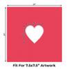 24x24 Mat Bevel Cut for 8x8 Photos - Precut Cardinal Red Heart Shaped Photo Mat Board Opening - Acid Free Matte to Protect Your Pictures - Bevel Cut for Family Photos, Pack of 10 Matboards view 2