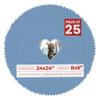 24x24 Mat Bevel Cut for 8x8 Photos - Precut Brittany Blue Heart Shaped Photo Mat Board Opening - Acid Free Matte to Protect Your Pictures - Bevel Cut for Family Photos, Pack of 25 Matboards view 1