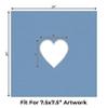 24x24 Mat Bevel Cut for 8x8 Photos - Precut Brittany Blue Heart Shaped Photo Mat Board Opening - Acid Free Matte to Protect Your Pictures - Bevel Cut for Family Photos, Pack of 25 Matboards view 2