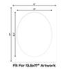 Poster Palooza 16x20 Mat Bevel Cut for 13.5x17 Photos - Precut White Oval Shaped Photo Mat Board Opening - Acid Free Matte to Protect Your Pictures - Bevel Cut for Family Photos, Pack of 25 Matboards view 2