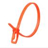 RETYZ 10-Inch Fluorescent Orange Reusable Releasable Cable Ties  100 Pack, 50 lb Strength, Patented Quick-Release, Tool-Free Design for Home, Office, and Light Industrial Use view 1