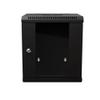 NavePoint 11.8 in Wall Mount Network Cabinet, 6U, Glass, Black view 1