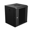 NavePoint 11.8 in Wall Mount Network Cabinet, 6U, Glass, Black view 2