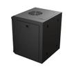 NavePoint 11.8 in Wall Mount Network Cabinet, 6U, Glass, Black view 4