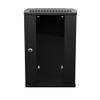 NavePoint 11.8 in Wall Mount Network Cabinet, 9U, Glass, Black view 1
