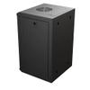 NavePoint 11.8 in Wall Mount Network Cabinet, 9U, Glass, Black view 4