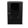 NavePoint 15.75 in Wall Mount Network Cabinet, 9U, Glass, Black view 1