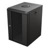 NavePoint 15.75 in Wall Mount Network Cabinet, 9U, Glass, Black view 2