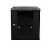 NavePoint 15.75 in Wall Mount Network Cabinet, 6U, Glass, Black view 1