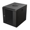 NavePoint 15.75 in Wall Mount Network Cabinet, 6U, Glass, Black view 2