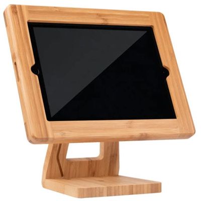 Discount Credit Card Supply Custom Wood iPad Frame Stand - Bamboo Finish