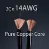 Arklove 1pcs 15ft 14awg Premium Heavy Duty Braided Wire Dual Banana to babana Gold Plated Plug Speaker Cable OFC Oxygen-Free Copper view 2