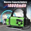 Leaton Hand Crank Emergency Radio, 10000mAh Solar Powered NOAA/AM/FM Weather Radio with Multi-Function LED Flashlight and Cell Phone Charger for Indoor/Outdoor Emergencies view 2