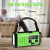 Leaton Hand Crank Emergency Radio, 10000mAh Solar Powered NOAA/AM/FM Weather Radio with Multi-Function LED Flashlight and Cell Phone Charger for Indoor/Outdoor Emergencies view 3