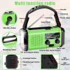 Leaton Hand Crank Emergency Radio, 10000mAh Solar Powered NOAA/AM/FM Weather Radio with Multi-Function LED Flashlight and Cell Phone Charger for Indoor/Outdoor Emergencies view 4