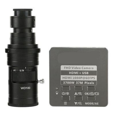 BAHCCE Lab Microscope Slides 37MP Industrial Electronic Digital Video Microscope Camera, 130X 180X 300X Mount Lens Microscope Parts (Color : with 200x Lens)