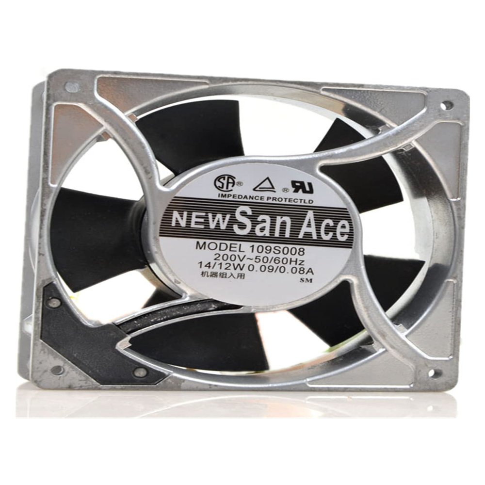 109S008 AC200V 14/12W 0.09/0.08A 12038 12cm 2-pin Cooling Fan