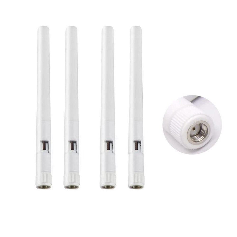 Dual Band WiFi 2.4GHz 5GHz 5.8GHz 3dBi MIMO RP-SMA Male Antenna for WiFi Router Signal Booster Repeater Wireless Network Card USB Adapter Security IP Camera Video Surveillance Monitor - 4Pack