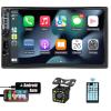 New Double Din Car Stereo with Wireless CarPlay & Android Auto, 7 in HD Car Radio with Bluetooth, USB/SD/AUX Input, FM, SWC, Subwoofer Support -HD Touchscreen Radio for Seamless Car Audio Integration view 1