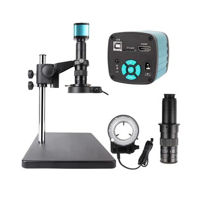 BAHCCE Lab Microscope Slides 130X Zoom Stereo Digital Microscope LED Ring Light Microscope Parts (Color : 48MP)