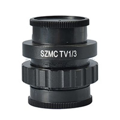 RADHAX Microscope Kit 0.5X 0.3X C-Mount Lens 1/2 1/3 1x Adapter for Simul Focal Trinocular Stereo Microscope Microscope Lens Adapters (Color : 1-3 CTV Lens)