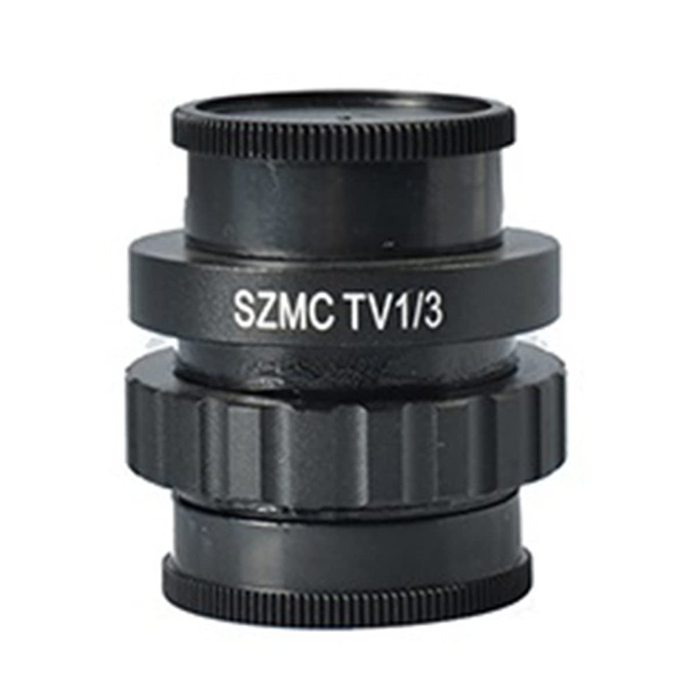 RADHAX Microscope Kit 0.5X 0.3X C-Mount Lens 1/2 1/3 1x Adapter for Simul Focal Trinocular Stereo Microscope Microscope Lens Adapters (Color : 1-3 CTV Lens)