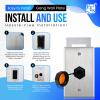 Ethernet Wall Plate with RJ45 Wall Plate Connector  IP67 Waterproof Ethernet Wall Outlet for Outdoor Use  Stainless Steel Cat5e, Cat6 and Cat 6a Female to Female Bulkhead Jack view 4
